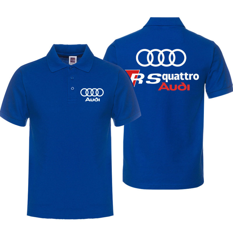 2022 Polo Audi Quattro RS Homme Coton Couleur Unie Manches Courtes